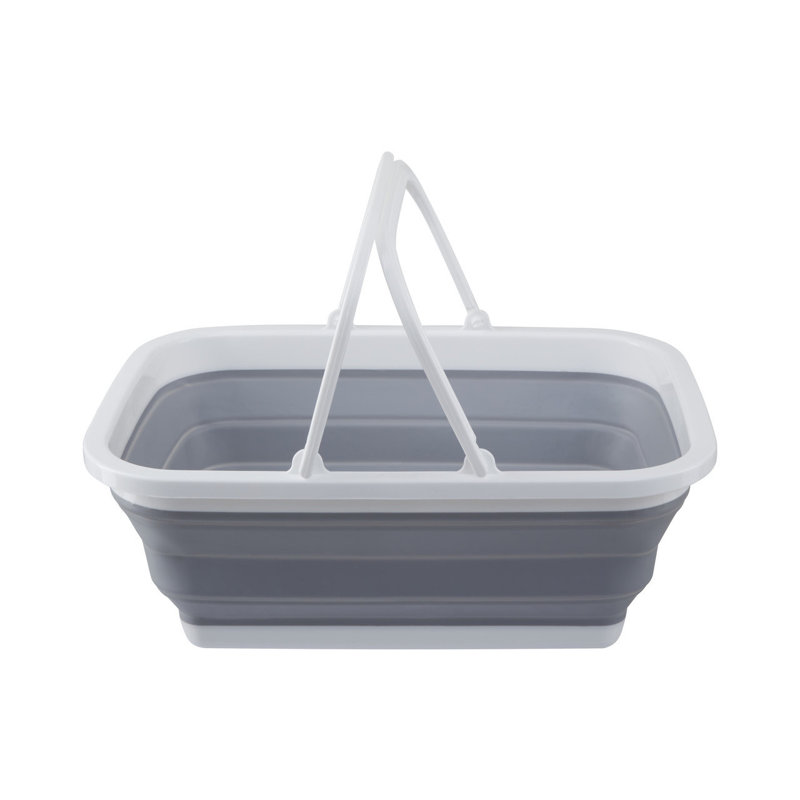 Premier Housewares Plastic Decorative Basket, Grey