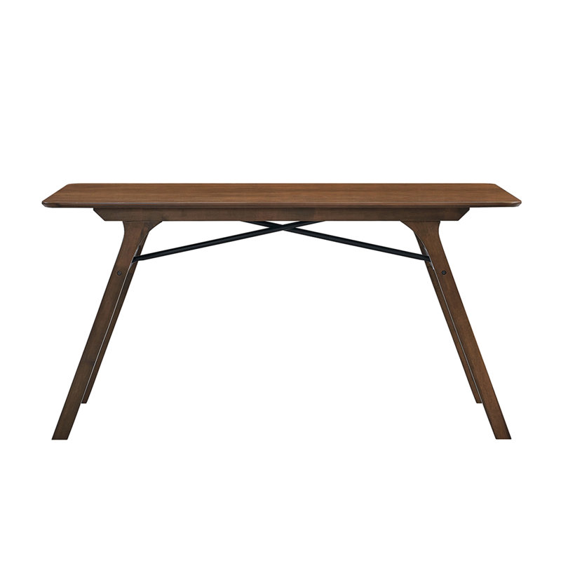 Rectangular Wooden Dining Table In Walnut Finish