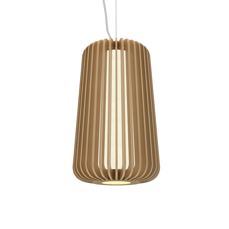 Stecche Di Legno 1 - Light Pendant, Maple, 12.68" H x 7.8" W x 7.8" D