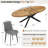 63.1"-78.8" Extendable Round Dining Table Set, 7-Piece Oval Kitchen Table with 6 Upholstered Dining Chairs -1377393086