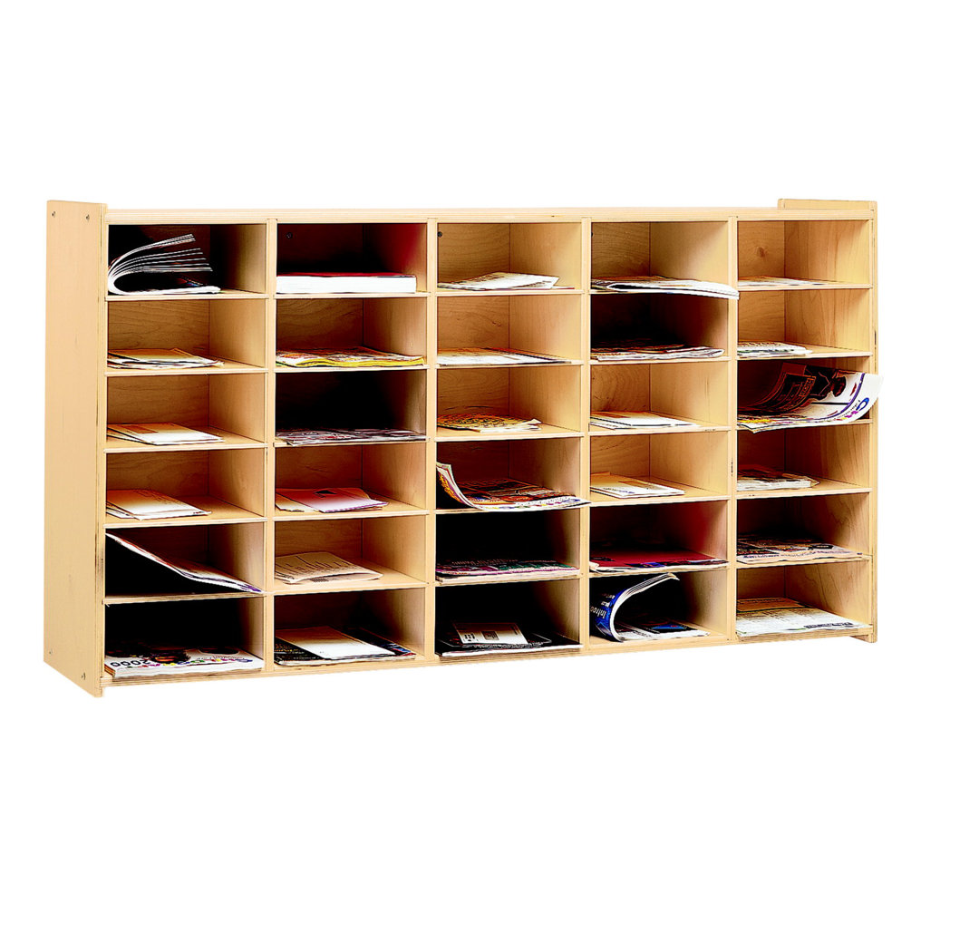 30 Compartment Manufactured Wood Cubby Childcraft