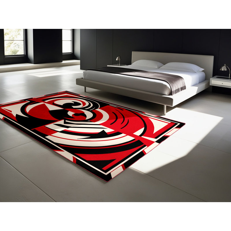 Obsidian Flame Rug, Rectangle 5' x 8'