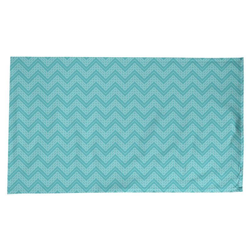 Nappe à chevrons à la main classic Stephenie, Bleu sarcelle