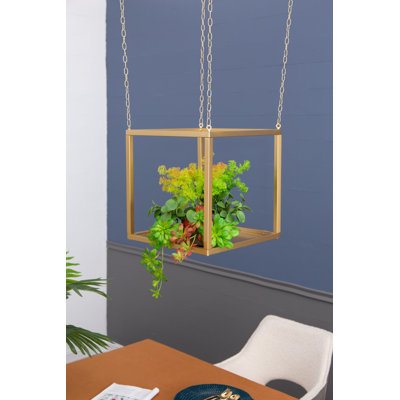 Golden Iron Hanging Stand With Chains