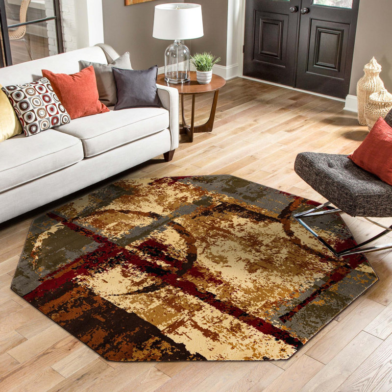 Adetomiwa Geometric Indoor Rug, Octagon 7'1" x 7'1"