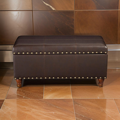 Banc de rangement en similicuir Hannigan