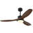 Hot Sales 52 Inch Modern Black Ceiling Fan With Light 3 ABS  Blades Remote Control Reversible DC Motor With Dimmable LED-307110304