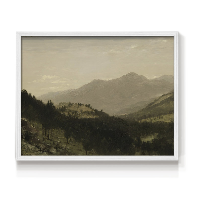 Paysages rétro-Dxxxvi-impression encadrée - réversible, H 16 po x l 20 po, Blanc