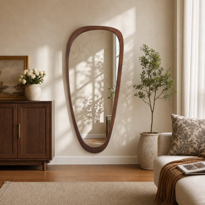 Cotesfield Solid Wood Asymmetrical Accent Mirror