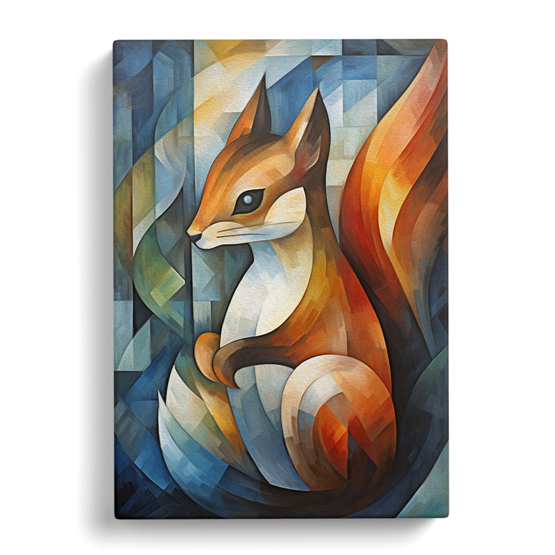 Squirrel Abstract - Wrapped Canvas, 76cm H x 50cm W x 3cm D