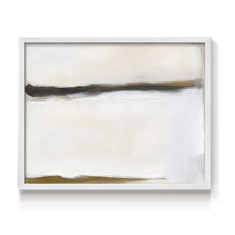 Abstrait, série XLI, reproduction encadrée, H 22 po x l 28 po, Blanc
