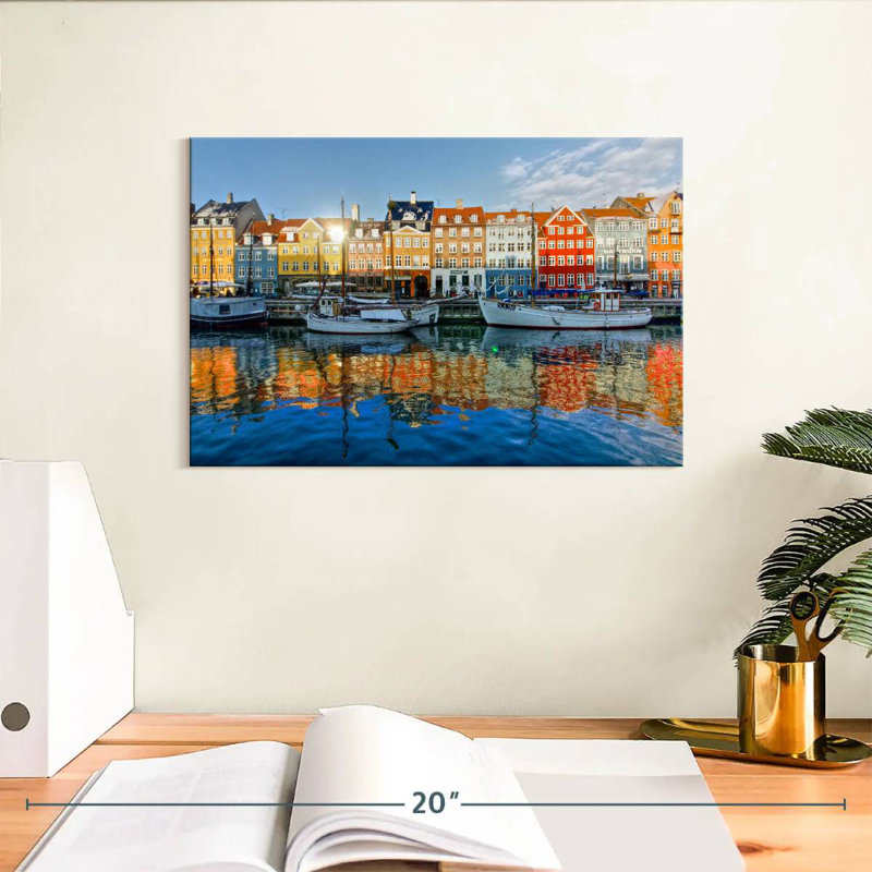Canal Nicci Nyhavn en Europe, H 8 po x l 12 po