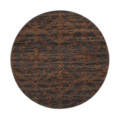 Tapis brun intérieur et extérieur Trellis