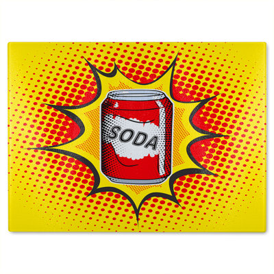 retro style Designer Glass Chopping Board