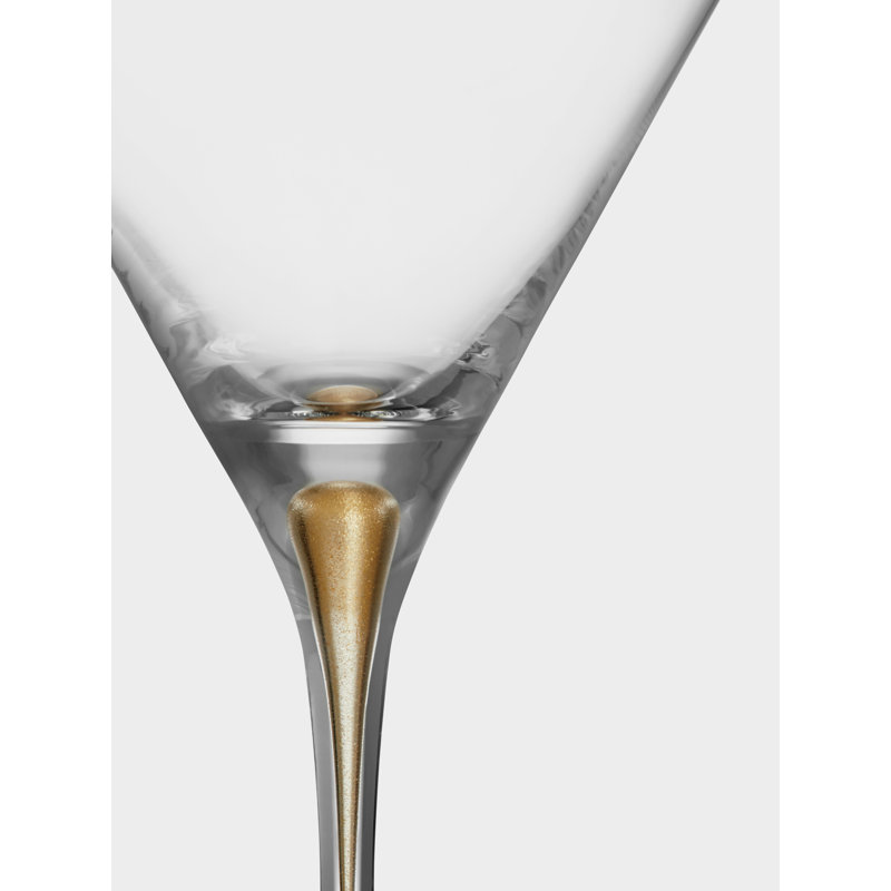 Intermezzo Gold Martini 2-Pack, 7 oz., 1, Gold/Clear