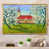 Toile avec cadre flottant or