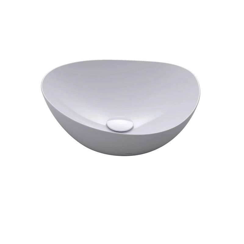 Lavabo de salle de bain vasque asymétrique TOTO® Kiwami®, blanc mat, Blanc mat