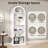 75.2" Tall Arched Bookshelf, 6-Tier Modern Bookcase, Freestanding Curved Etagere Display Rack For Living Room, Home Office, White-757433322