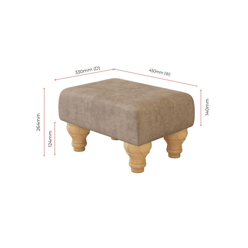 Autryville Wood Turned Leg - Plush, Natural, Velvet, Fog Grey