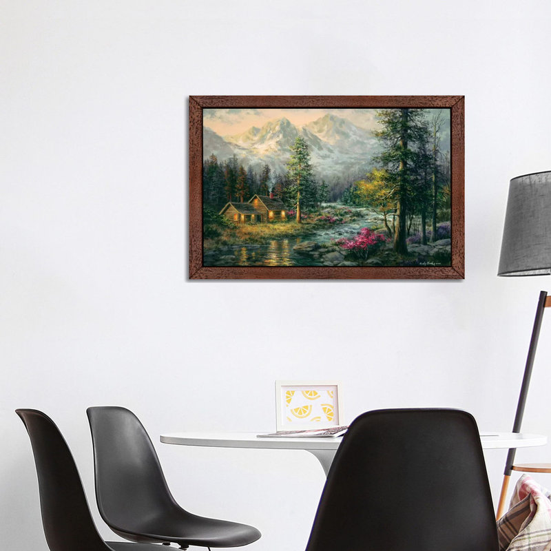 Camper's Cabin 1 Piece Painting on Canvas, 66.04 cm H x 45.72 cm W, Brown Framed
