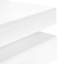 Table basse 31,5 po x 31,5 po lustrée avec rangement pour tiroir, blanc, pour espace de vie moderne 4 tiroirs carrés, lustré, panneau de particules, 31,5 po x 31,5 po, blanc