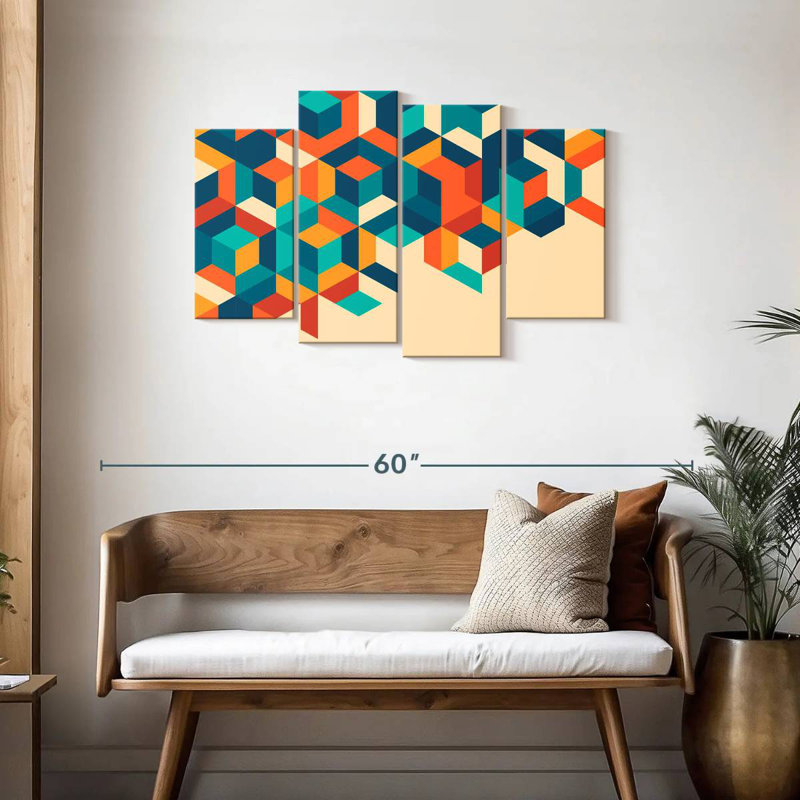 Abstrait cube Avery, H 27 po x l 43 po