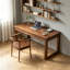 Bureau en noyer massif avec tiroirs-682852434