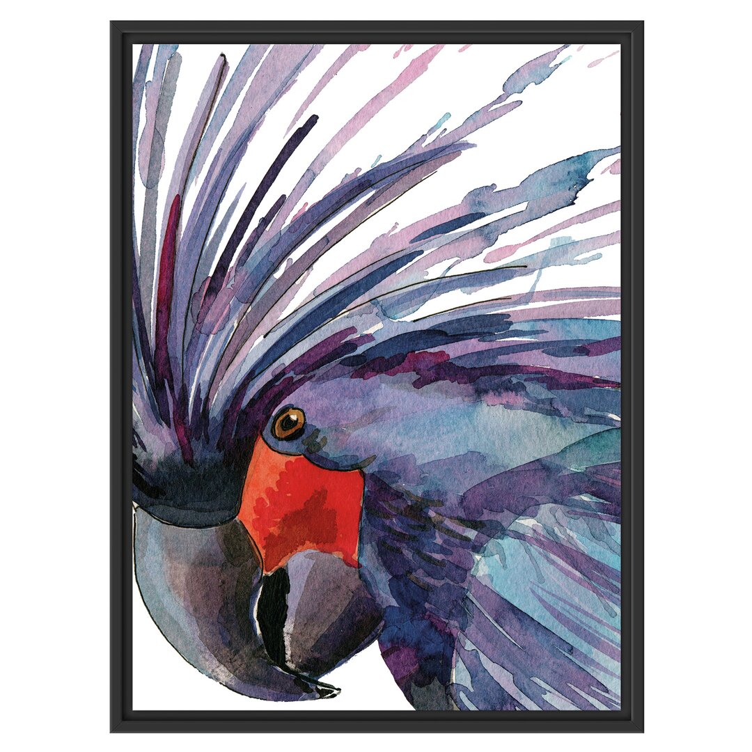 Gerahmtes Wandbild Exotischer Vogel Kunst