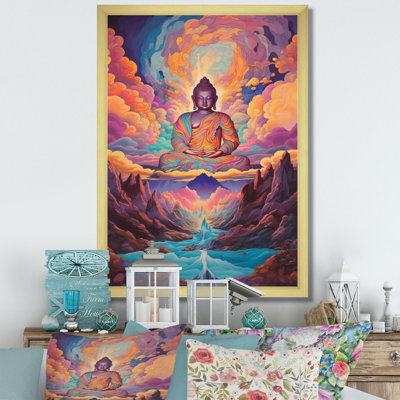 " Psychedelic Buddha In The Mountains "