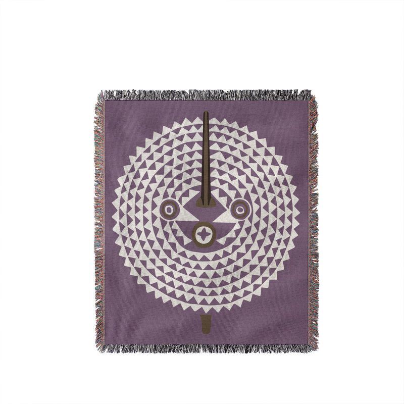 Couverture 100% coton Mossi, L 70 po x l 50 po, Violet