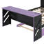 Lit de jour moderne avec bureau, ports USB et couchette-595428043
