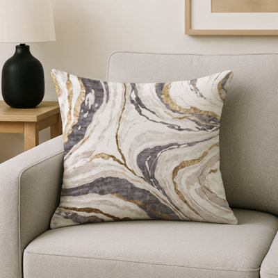 Coussin décoratif intérieur / extérieur bleu Modern Modern