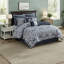 Luxurious Jacquard Bedding Sets, Polyester Comforter In Navy For Year-round Use