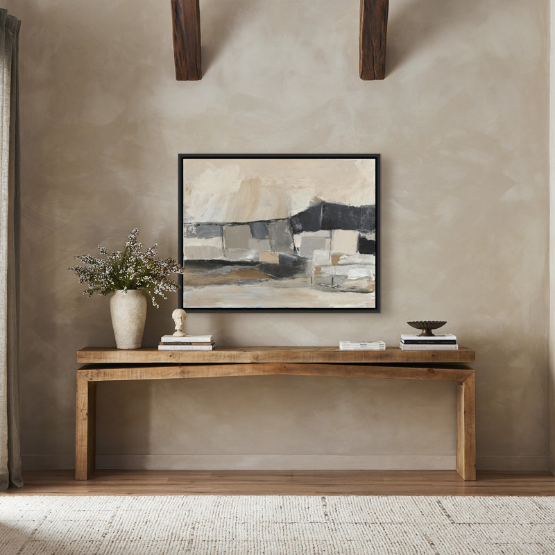 Chalet Painting by Melanie Biehle, Black Maple Canvas Floater Framed, 31.5" H x 40" W