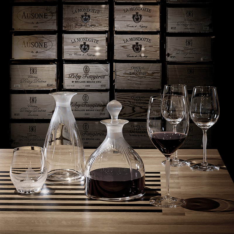100 Points Handmade Crystal Red Wine Glass