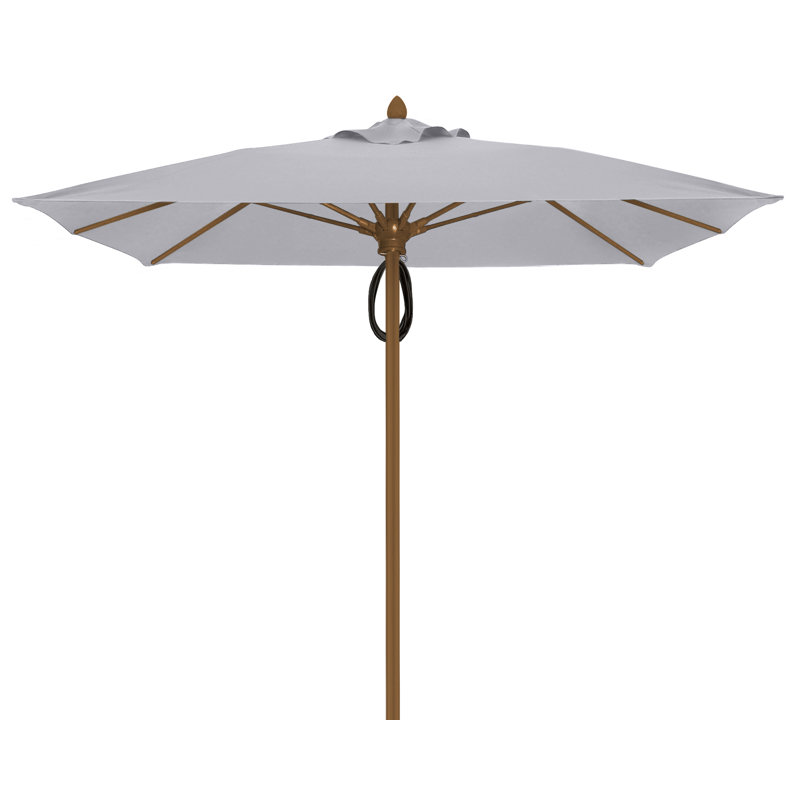 Parasol de marché carré 7,5 pi Prestige, Bronze champagne, Sunbrella® gris anthracite