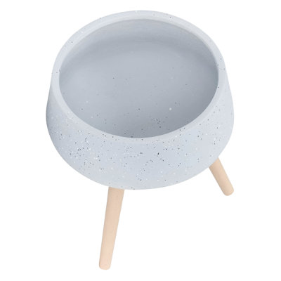 Jardinière grise avec pieds, 11/15 po, polyvalente pour le soutien des pieds du salon et de la chambre à coucher, hauteur de 8 po / 10 po, jardin intérieur
