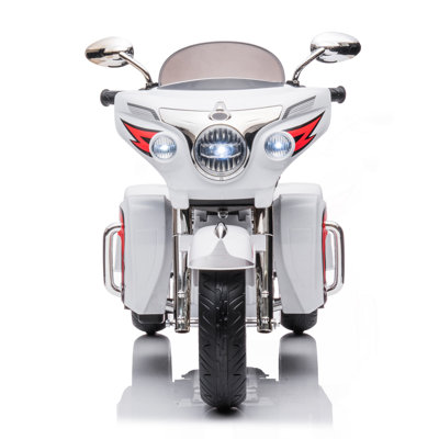 12V Kids Ride On Motorcycle, Electric Toddler Motorcycle Toy with LED Lights, Wireless Music, Large Storage Trunk, Soft PU Seat, Forward & Reverse, Rechargeable Electric Vehicle for 3-6 Years Old