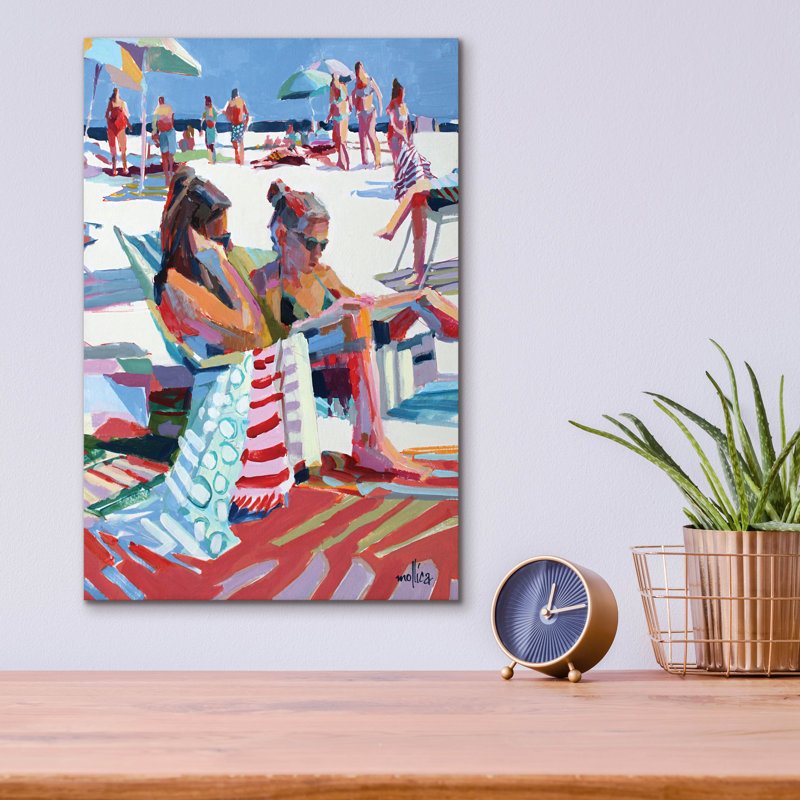 «Beach Gossip» par Patti Mollica, H 16 po x l 12 po x P 0,13 po