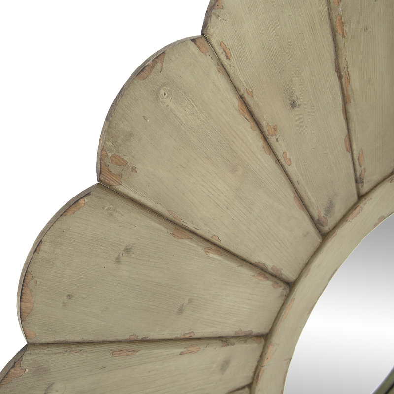 Lidija Wood Flat Wall Mirror