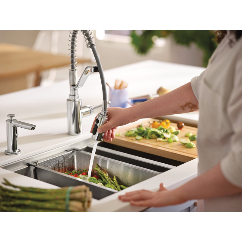 Luxe Chef 33" Stainless Steel Double Bowl Workstation Sink