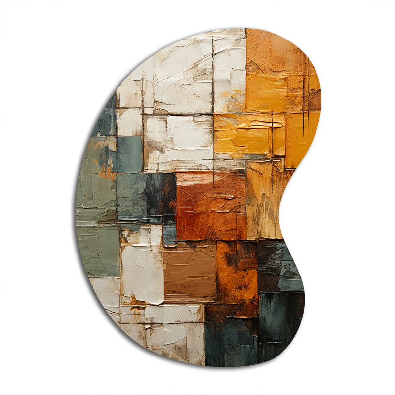 Chiseko - Unique Shape Hard Edge Paint, décoration murale en métal, sculpture murale asymétrique en métal, H 31 po x l 22 po