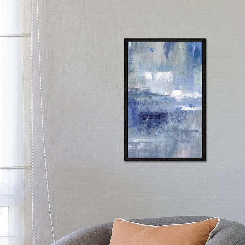 Bay View Indigo - Painting on Canvas, Black Framed, 66.04 cm H x 45.72 cm W