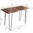 Solid Wood Top Metal Base Writing Desk