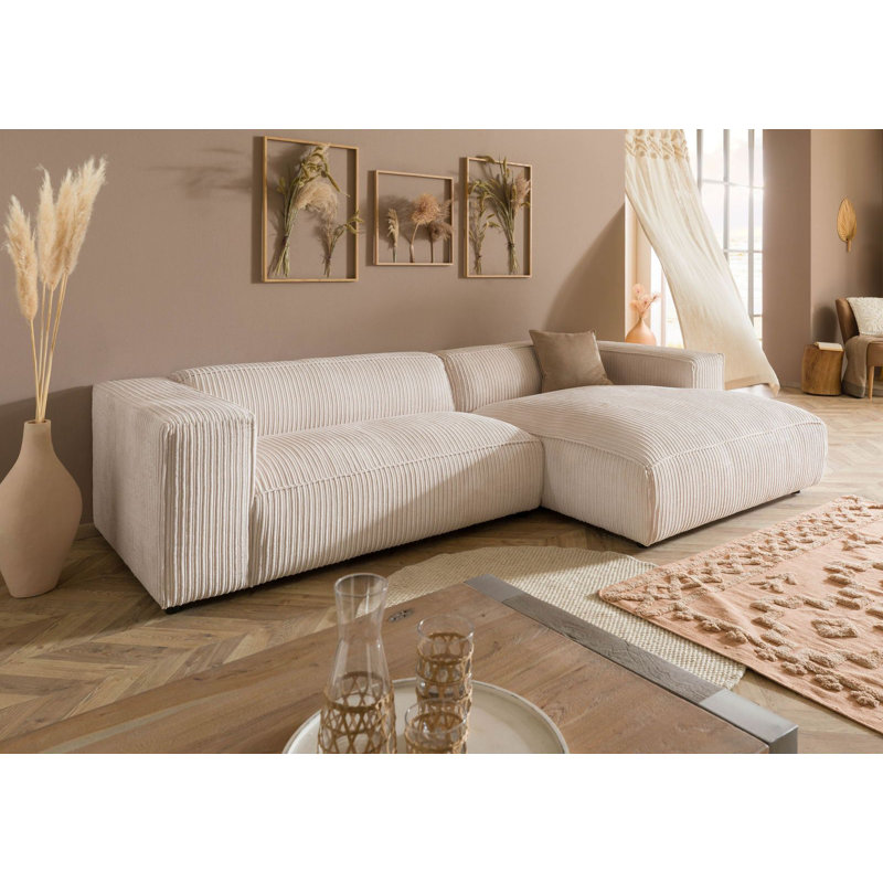 VALENCIA 3 Seater Corner Sectional, Right -sided, Ivory coloured
