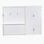 Grand lit escamotable avec placard, blanc