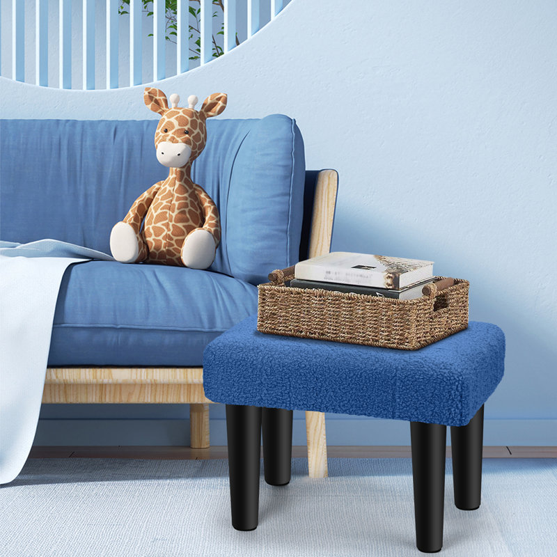 Tabouret carré bleu foncé