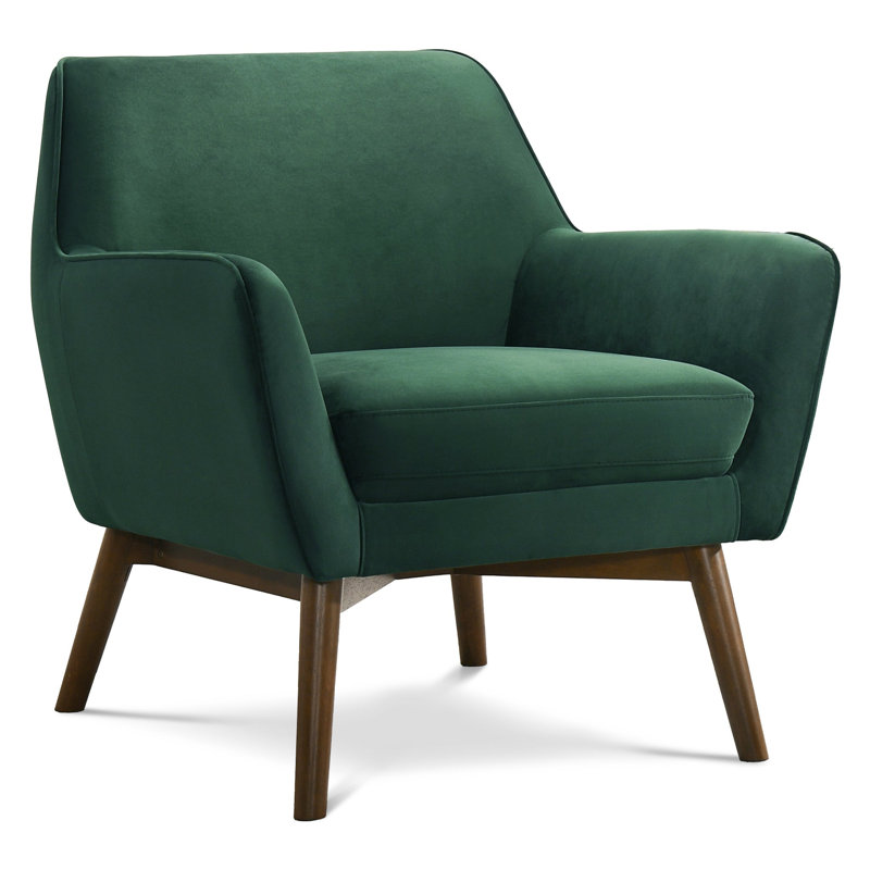 Méridienne Panom, Coussin vert foncé / structure brune
