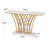 Console Table, Modern Faux Marble Entryway Table With Grid Metal Base, Behind Couch Table