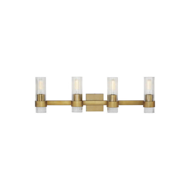 Geneva 4 - Light Vanity Light, Burnished Brass